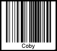Barcode des Vornamen Coby
