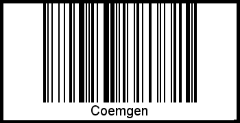 Der Voname Coemgen als Barcode und QR-Code