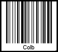 Der Voname Colb als Barcode und QR-Code