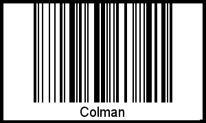 Barcode des Vornamen Colman
