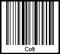 Barcode des Vornamen Colt