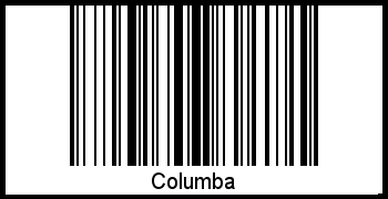Der Voname Columba als Barcode und QR-Code