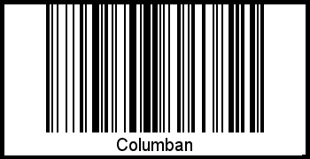 Der Voname Columban als Barcode und QR-Code