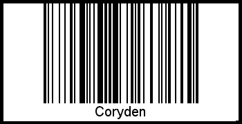 Barcode des Vornamen Coryden