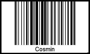 Der Voname Cosmin als Barcode und QR-Code