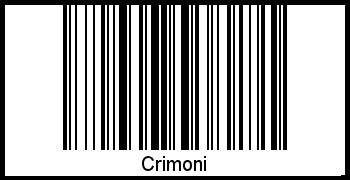 Der Voname Crimoni als Barcode und QR-Code