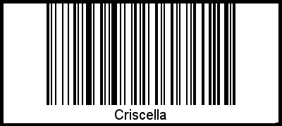 Der Voname Criscella als Barcode und QR-Code