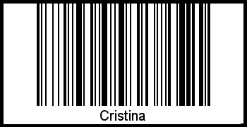 Cristina als Barcode und QR-Code