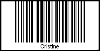 Interpretation von Cristine als Barcode