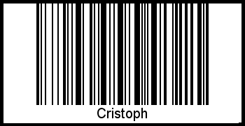 Der Voname Cristoph als Barcode und QR-Code