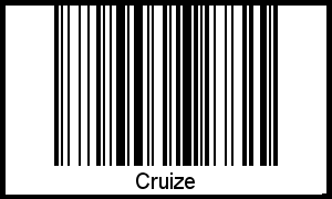 Barcode des Vornamen Cruize