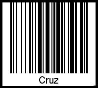 Barcode des Vornamen Cruz