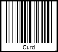 Der Voname Curd als Barcode und QR-Code