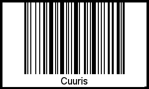 Barcode des Vornamen Cuuris