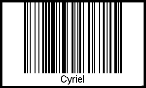 Cyriel als Barcode und QR-Code