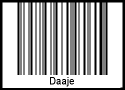 Interpretation von Daaje als Barcode