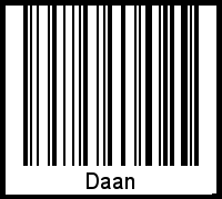 Daan als Barcode und QR-Code