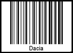 Dacia als Barcode und QR-Code