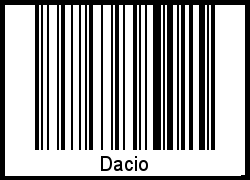 Der Voname Dacio als Barcode und QR-Code