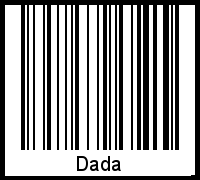 Barcode des Vornamen Dada