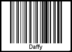 Barcode des Vornamen Daffy