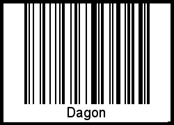 Barcode des Vornamen Dagon