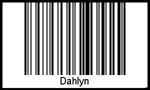 Der Voname Dahlyn als Barcode und QR-Code