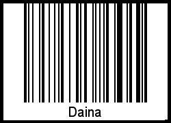 Der Voname Daina als Barcode und QR-Code