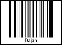 Der Voname Dajan als Barcode und QR-Code