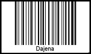 Barcode des Vornamen Dajena