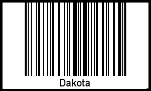 Der Voname Dakota als Barcode und QR-Code