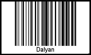 Barcode des Vornamen Dalyan