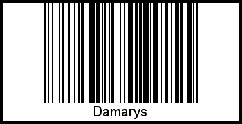 Der Voname Damarys als Barcode und QR-Code