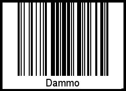 Barcode des Vornamen Dammo