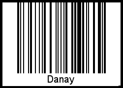Der Voname Danay als Barcode und QR-Code