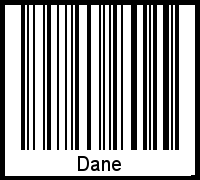 Barcode des Vornamen Dane