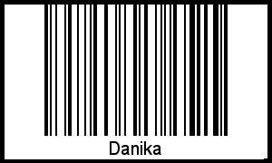 Barcode des Vornamen Danika
