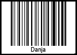 Der Voname Danja als Barcode und QR-Code
