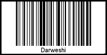 Barcode des Vornamen Darweshi