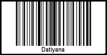 Der Voname Datiyana als Barcode und QR-Code