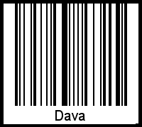 Interpretation von Dava als Barcode