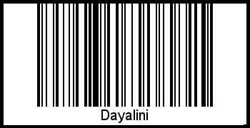 Dayalini als Barcode und QR-Code