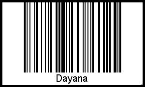 Interpretation von Dayana als Barcode