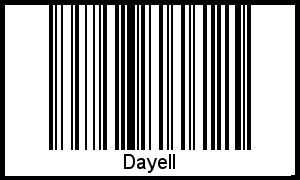 Barcode des Vornamen Dayell