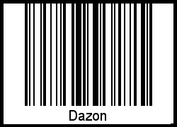 Barcode des Vornamen Dazon