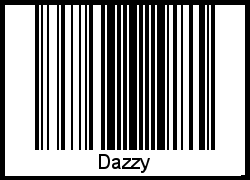 Der Voname Dazzy als Barcode und QR-Code