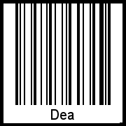 Barcode des Vornamen Dea