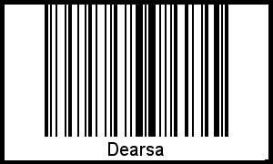 Barcode des Vornamen Dearsa