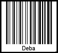 Barcode des Vornamen Deba