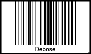 Barcode des Vornamen Debose